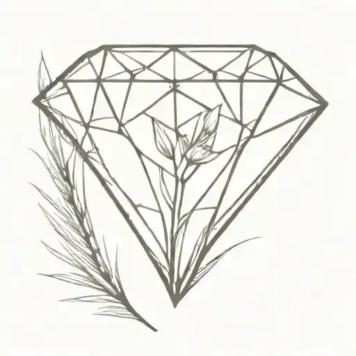 A Diamond Sat Atop A Single Blade Of Grass