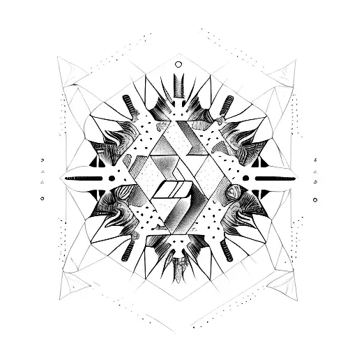 A Tattoo Of A Bts Album Cover In A Dotwork Style