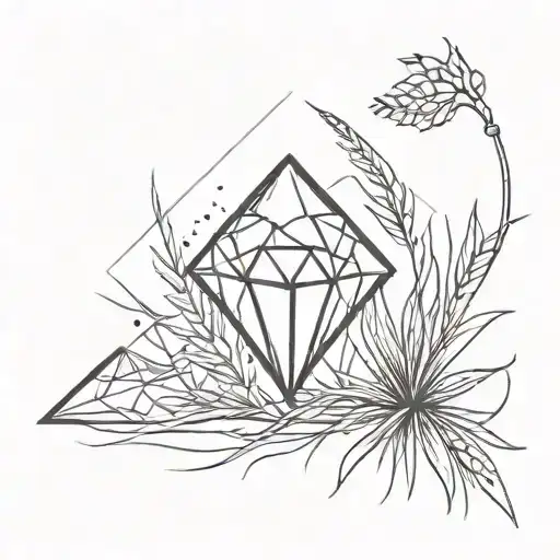 A Diamond On Top Of A Blade Of Grass