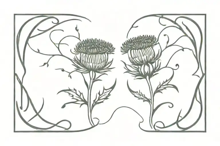 Scottish Thistle Intertwined