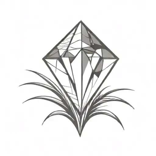 A Diamond Balancing On Top Of A Single Blade Of Grass