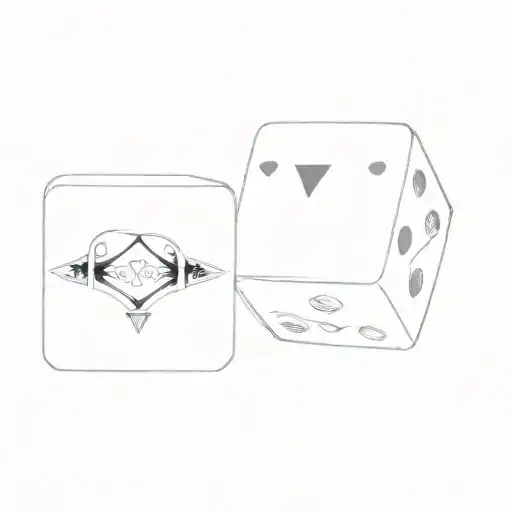 Two Dice With Spades On Them