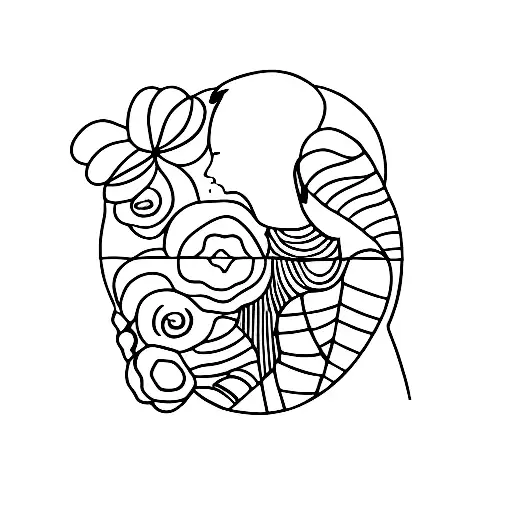 A Silhouette Of A Mother And Daughter Holding Hands