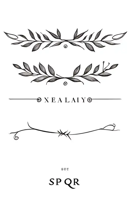 Unalome Laurel Wreath Elements And Roman Spqr