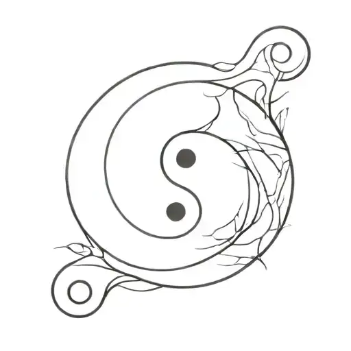 Impaled Yin Yang Symbol