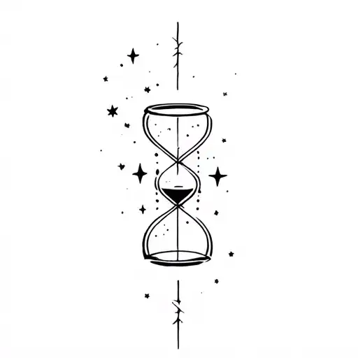 Hourglass Filled With Stars