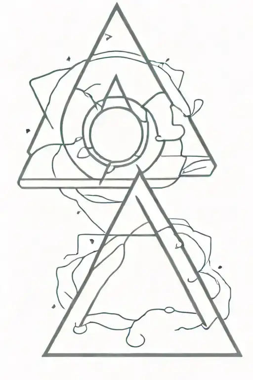 Triangle With A Sun In The Middle