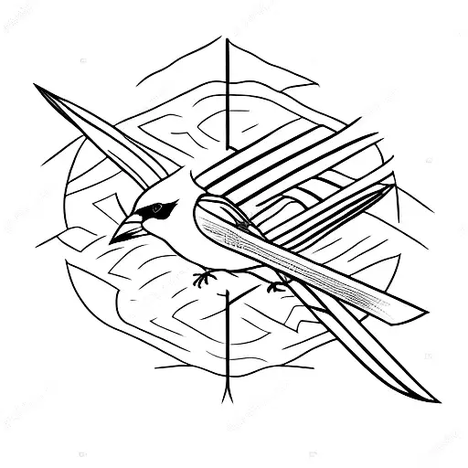 Sparrow Stabbed By A Sword