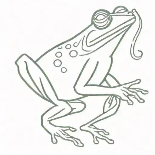 Frog Smoking Cigarettes