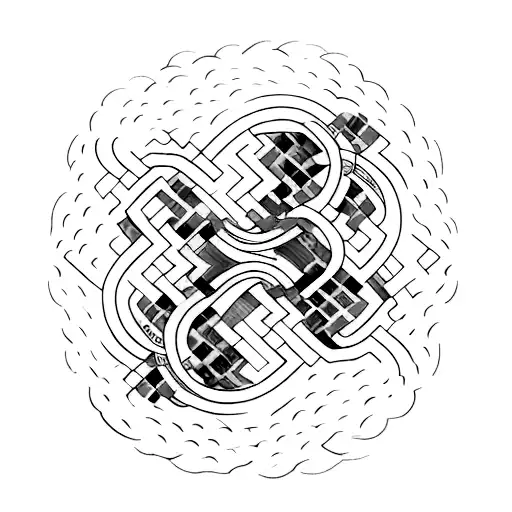 An Escher-inspired Rainbow Waterfall