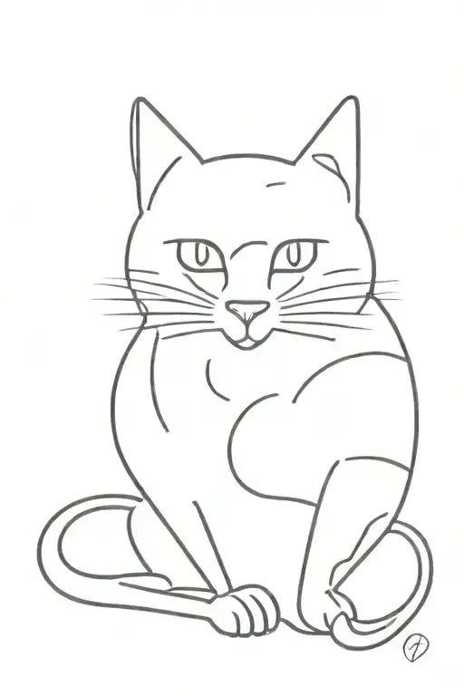 Human Heart With A Black Cat