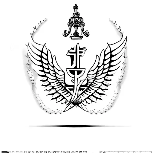 Minimalist Stoic Cardinal Virtues Discipline Justice Wisdom Courage Symbols Cross X