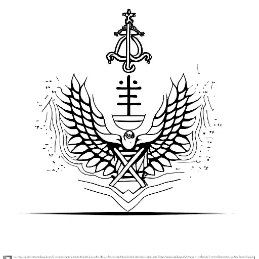 Minimalist Stoic Cardinal Virtues Discipline Justice Wisdom Courage Symbols Cross X