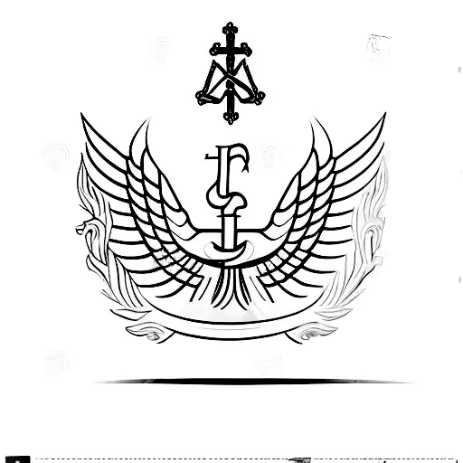 Minimalist Stoic Cardinal Virtues Discipline Justice Wisdom Courage Symbols Cross X