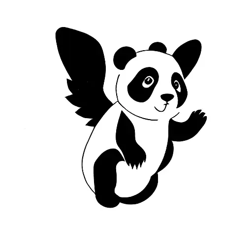 Panda With Angel Wings