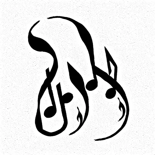 Persian Design With Music Notes
