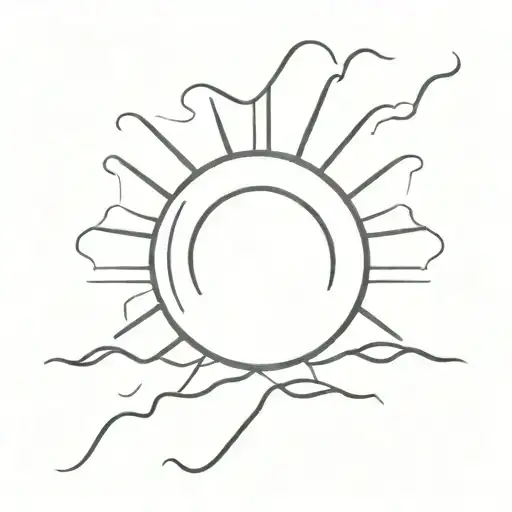 Good Morning Sunshine With A Sun Rising