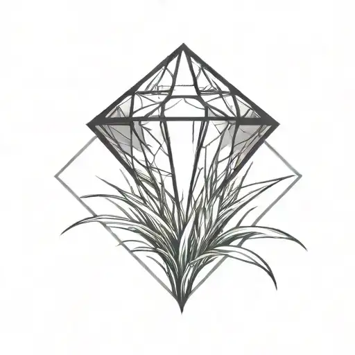 A Diamond Balancing On Top Of A Single Blade Of Grass