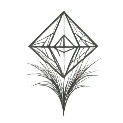 A Diamond Balancing On Top Of A Single Blade Of Grass