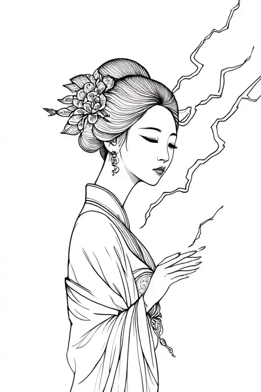 Geisha With Money Lightning Sisha