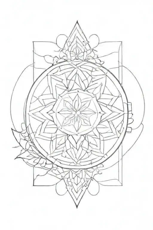 Mandala Incorporating Dark Elements