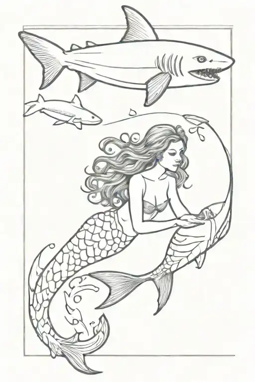 Mermaid And Shark