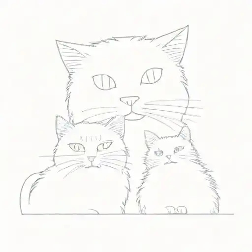 A Black Cat And A White Cat