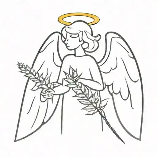 Angel Cartoon Carrying Marijuana