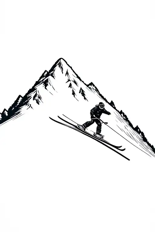 Skiing Down A Mountain