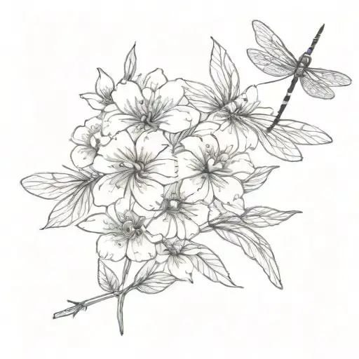 Flowers And Dragonflies With An Open Book