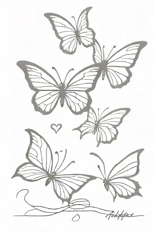3 Butterflies With 7-22-39 In There And Love You