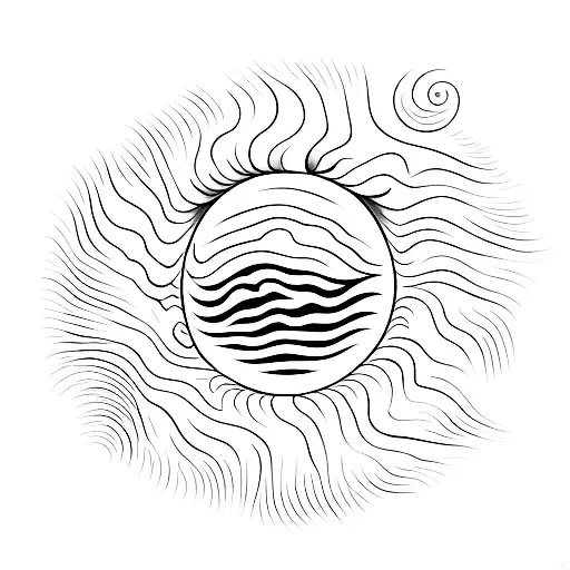 A Wave Inside Of An Eye Inside Of The Sun