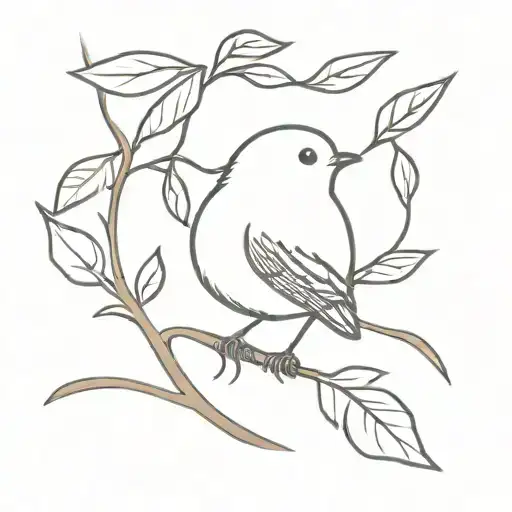 Small Dainty Hidden Robin Bird