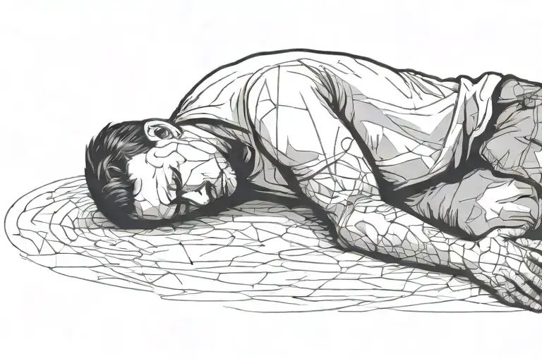 A Sad Person Laying On The Floor