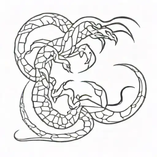 Lio And Scorpion Zodiac Sign Intertwined