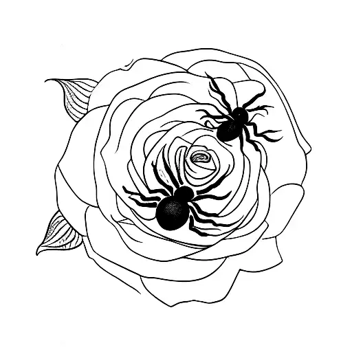 Rose And Spider