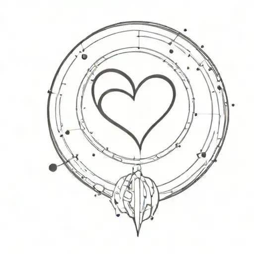 A Satellite Shaped Like A Love Heart In Space Enshrouded By A Circle