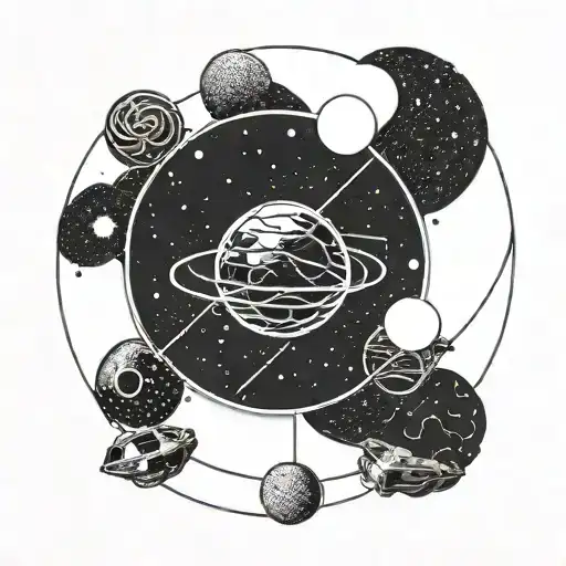 A Satellite Shaped Like A Love Heart In Space Enshrouded By A Circle