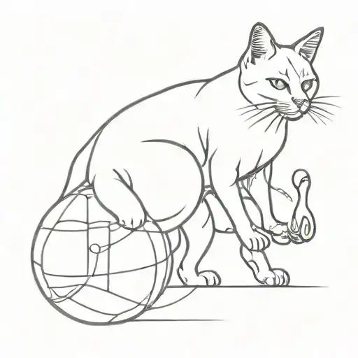 Cat Handball Player