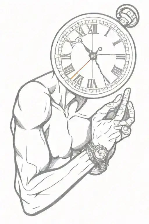 Atlas Holding A Clock Face