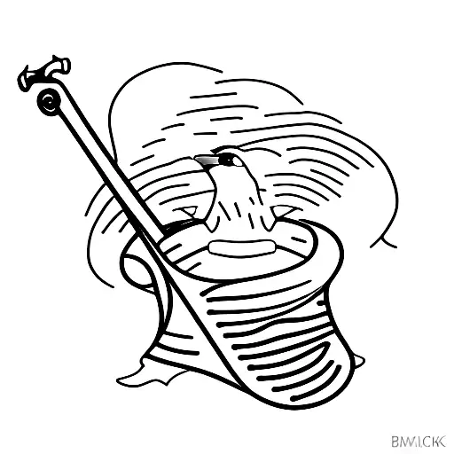 Penguin Playing A Rock Instrument