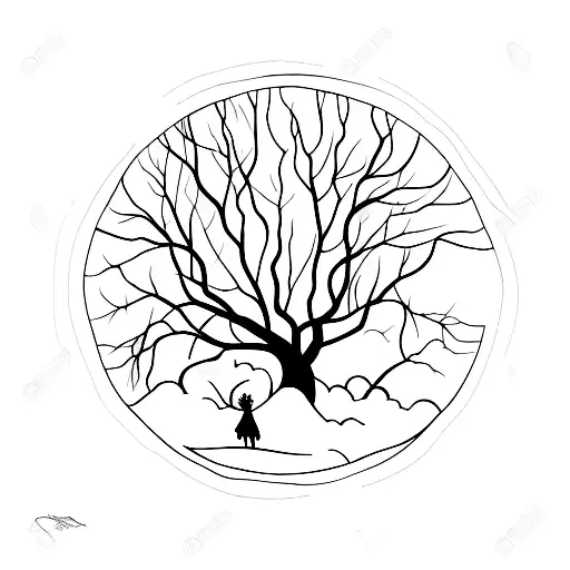 Moonlit Forest With A Silhouette Of A Software Engineer Coding