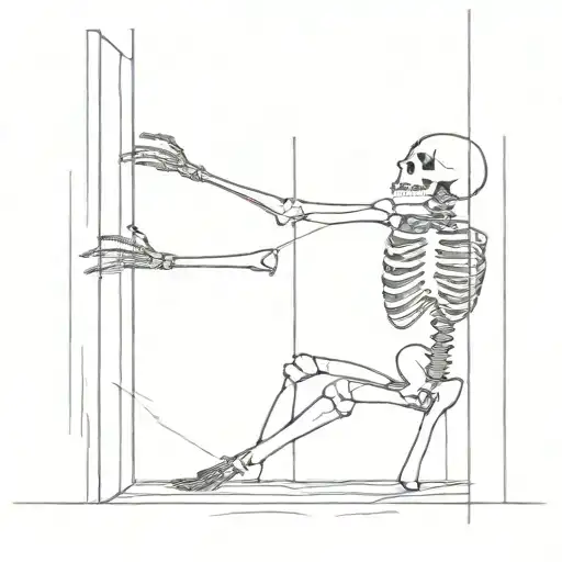 A Skeleton Stuck In The Wall