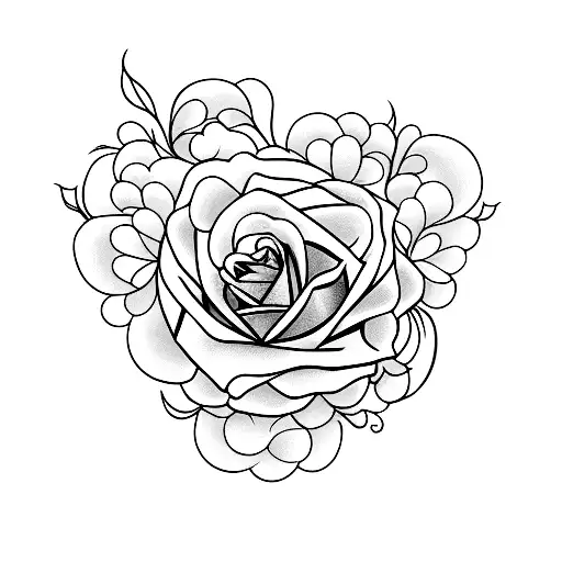 Neck A Rose That Blurs Into Small Hearts