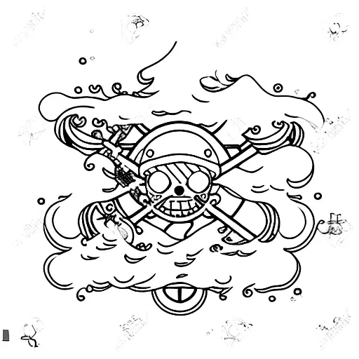 One Piece Pirate Ship Sailing On A Sea Of Water