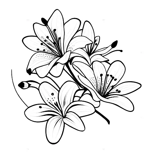 Bouquet Of A Lily And A Chamomile