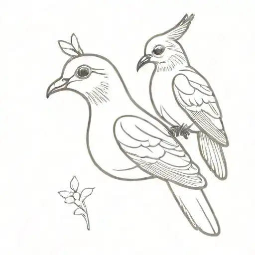 Mourning Dove And Baby Goat