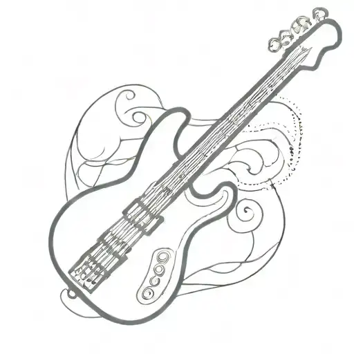 Bass Guitar Music Simple Design