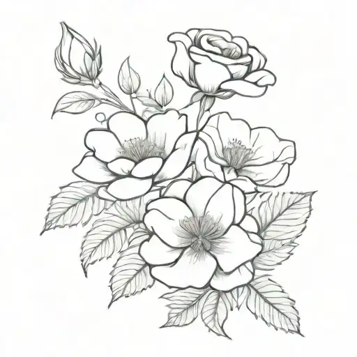 July And February Birth Flowe Bouquet Smallest One