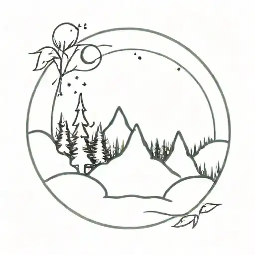 Mountain Forest Moon